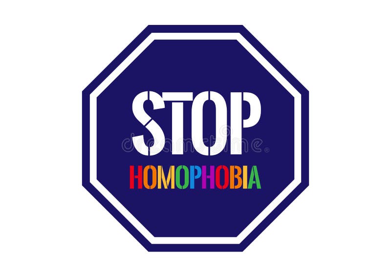 Stop Homophobia Stock Vector Illustration Of Flag Inscription 127744750