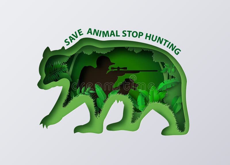 Stop hunting animal stock vector. Illustration of hunt - 182101642 Stop hunting animal stock vector. Illustration of hunt - 182101642