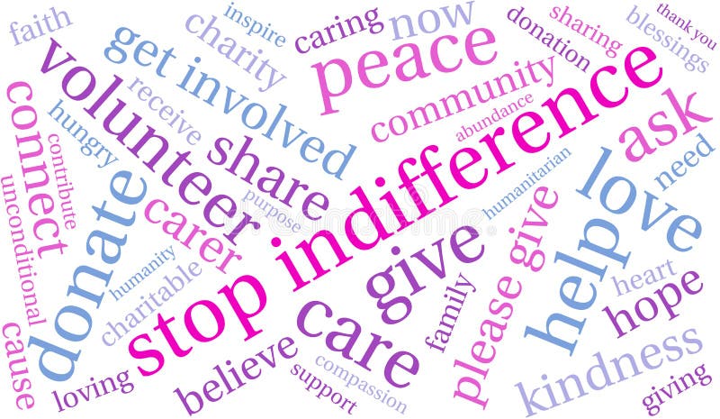 Indifference word cloud stock vector. Illustration of bored - 161548181