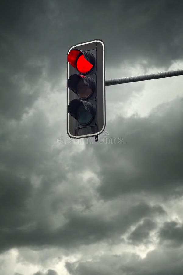 Red stop light stock image. Image of indicator, wait 10478457
