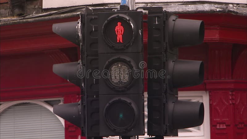 A stop light shot stock video footage