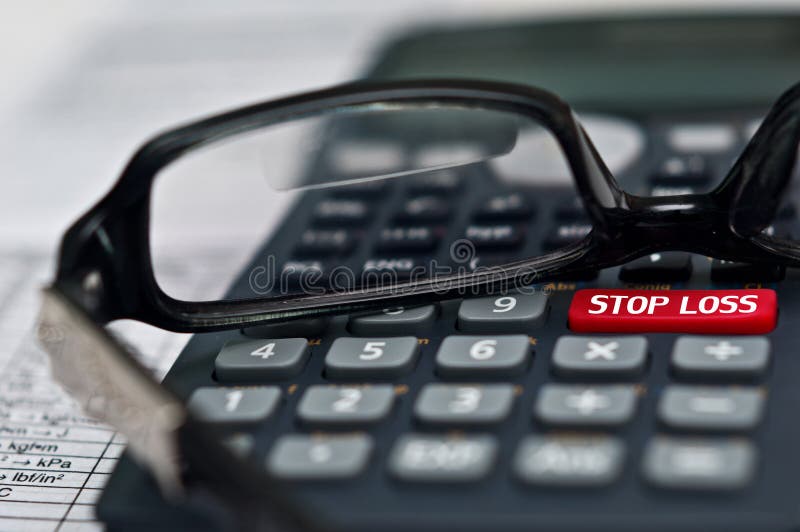 Stop loss calculator royalty free stock photo Stop loss calculator royalty free stock photo
