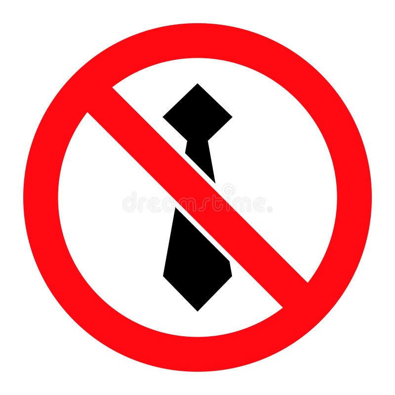 Stop Man Tie - Raster Icon Illustration royalty free illustration