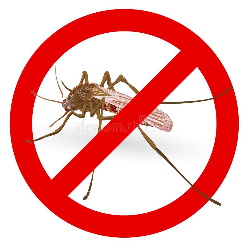 Stop mosquito sign. royalty free illustration Stop mosquito sign. royalty free illustration