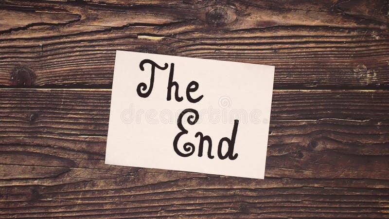 Stop motion animation of The End Sign stock illustration