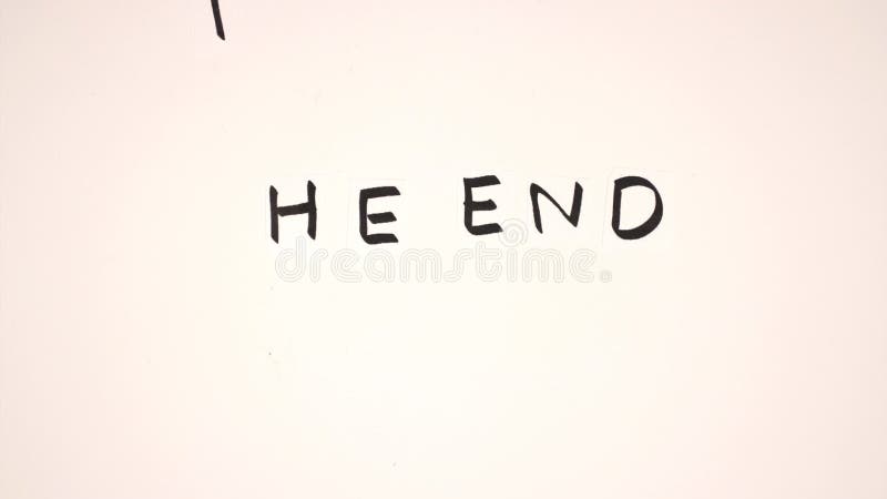 The end sign - Stop motion animatin stock illustration