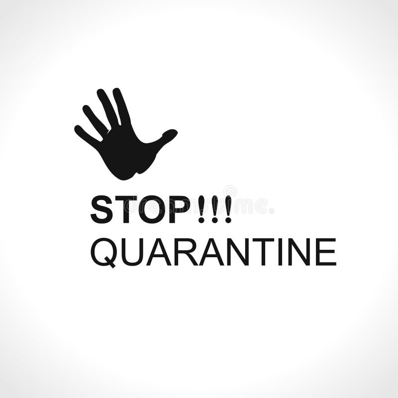 Stop Quarantine No Entry Red Round Stamp Vector Information 