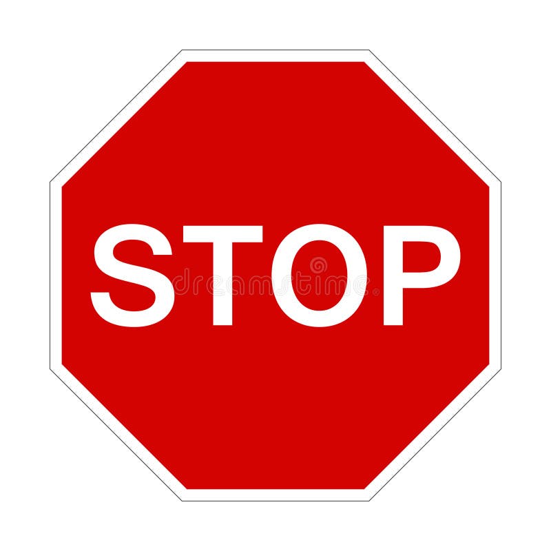 Stop road sign