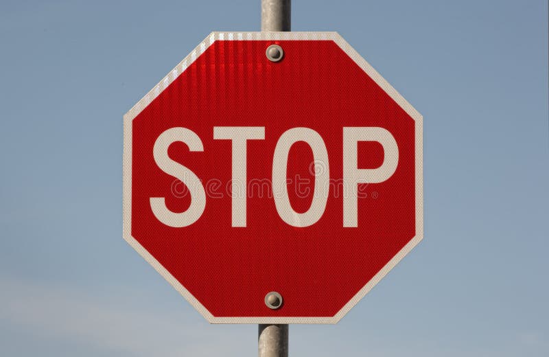 Stop Sign stock image. Image of blue, signal, stop, outside 44925329