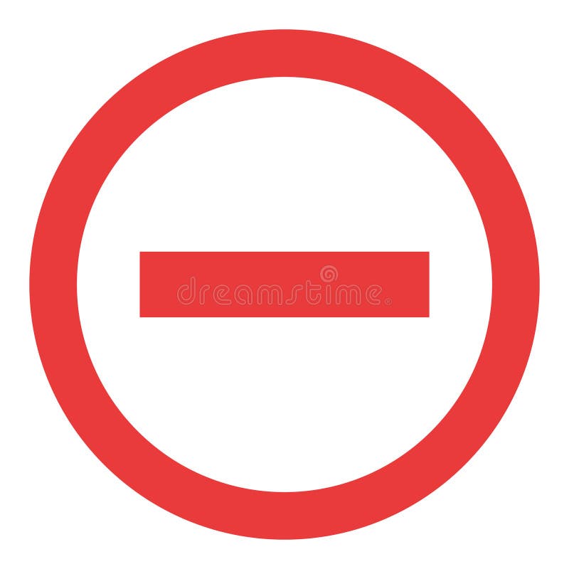 Stop sign, icon blank vector. Red color singe symbol illustration royalty free illustration