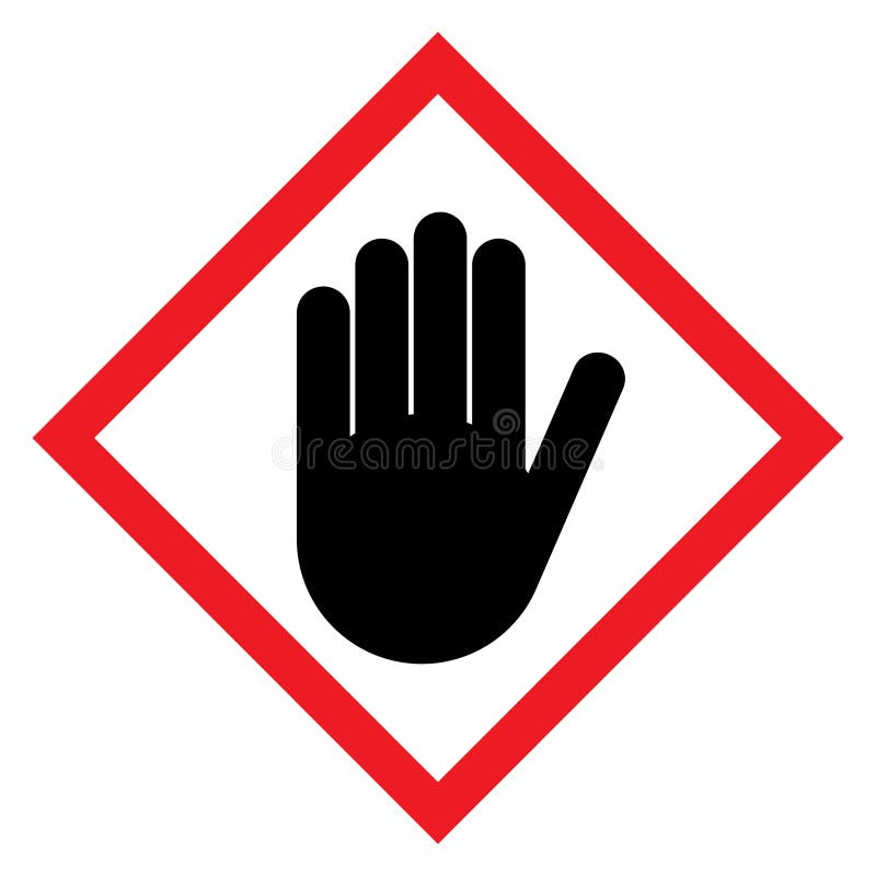 Stop sign, icon STOP forbidden vector. Warning symbol isolated on white background stock illustration