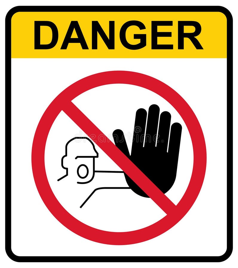 Stop sign, icon STOP forbidden vector. Warning symbol isolated on white background stock illustration