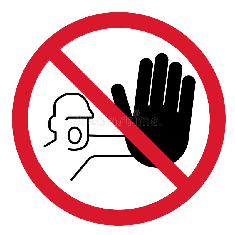 Stop sign, icon STOP forbidden vector. Warning symbol isolated on white background stock illustration