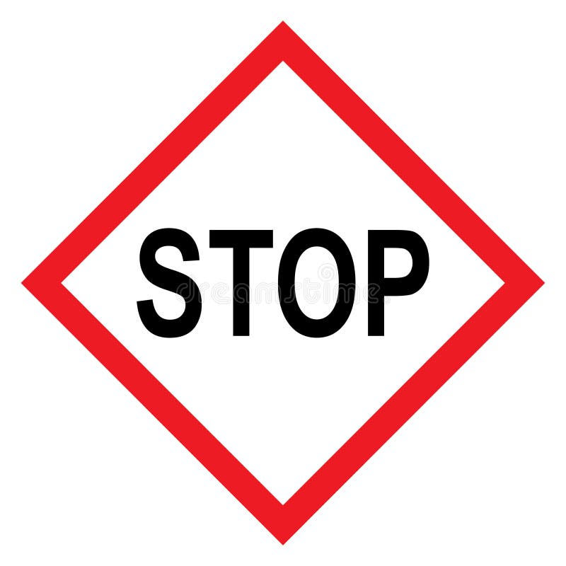 Stop sign, icon STOP forbidden vector. Warning symbol isolated on white background royalty free illustration