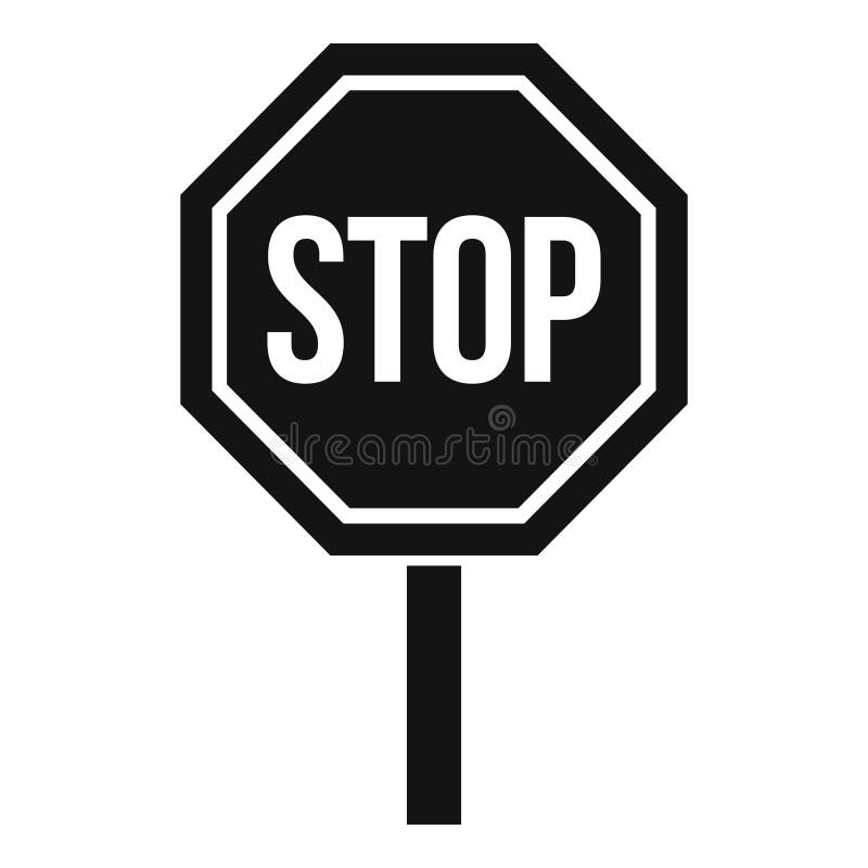 Stop Sign Standing on a Pole Showing Stop Signal Stock Vector ...