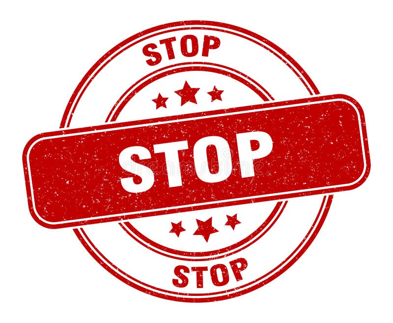 Stop stamp stock illustration. Illustration of symbol 26488923