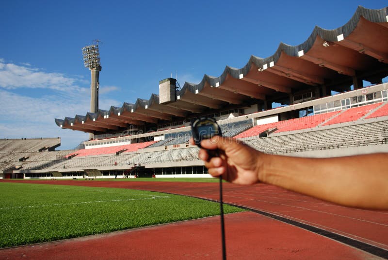 Stop watch and stadium