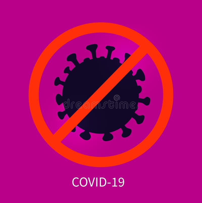 Stopcoronavirus Vektor-Zeichenschattenbild stock abbildung