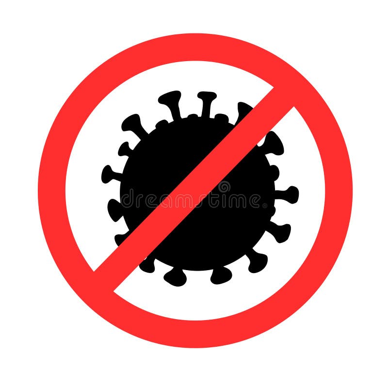 Stopcoronavirus Vektor-Zeichenschattenbild vektor abbildung