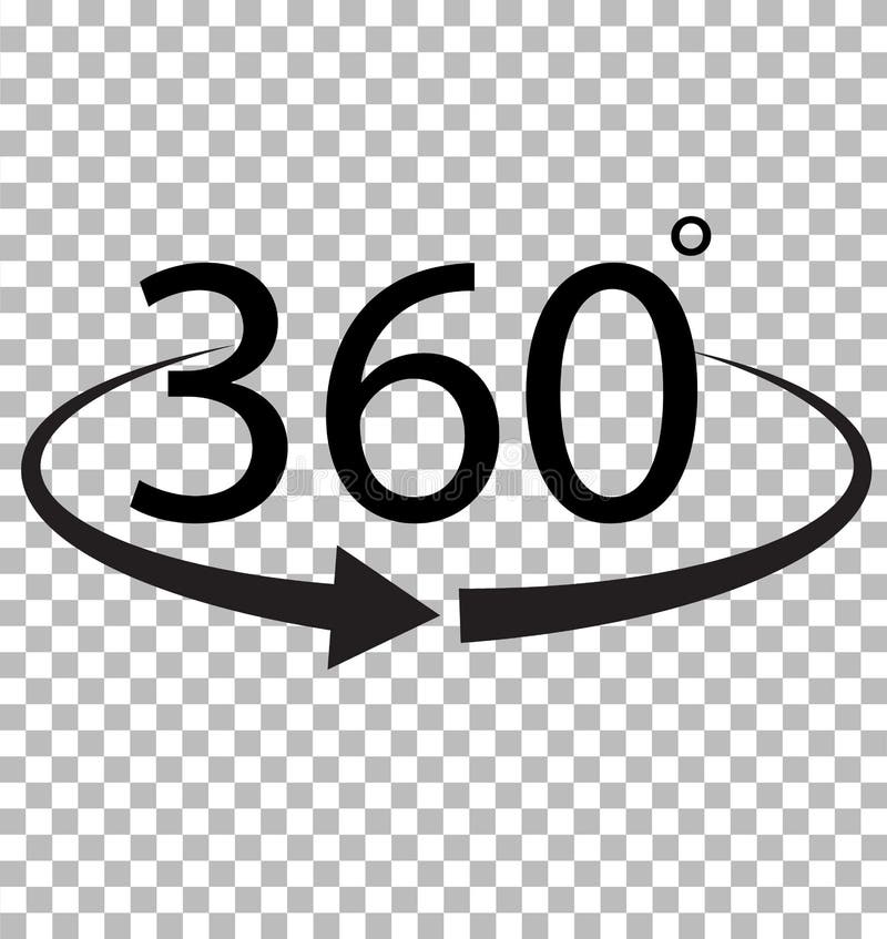 360 stopni ikona na przejrzystym tle ilustracja wektor 360 stopni ikona na przejrzystym tle ilustracja wektor