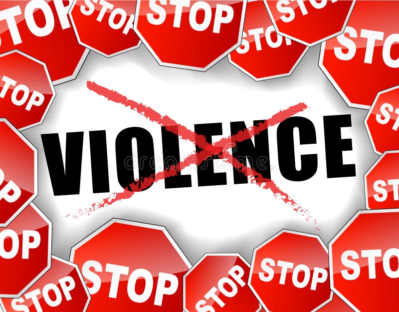 Stoppt die Gewalt lizenzfreie abbildung