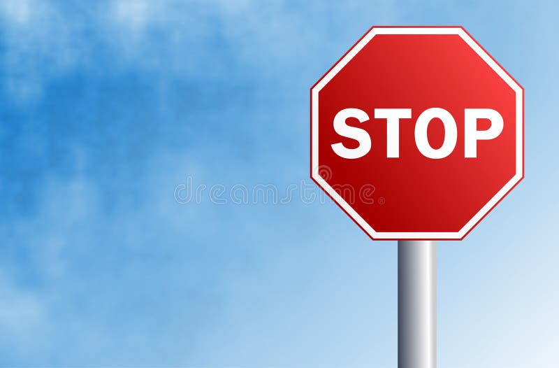 Stoppen Sie Zeichen