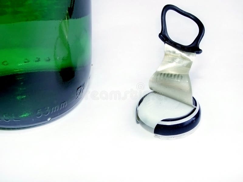 Stopper with beer bottle stock photo. Image of open, object 96205944