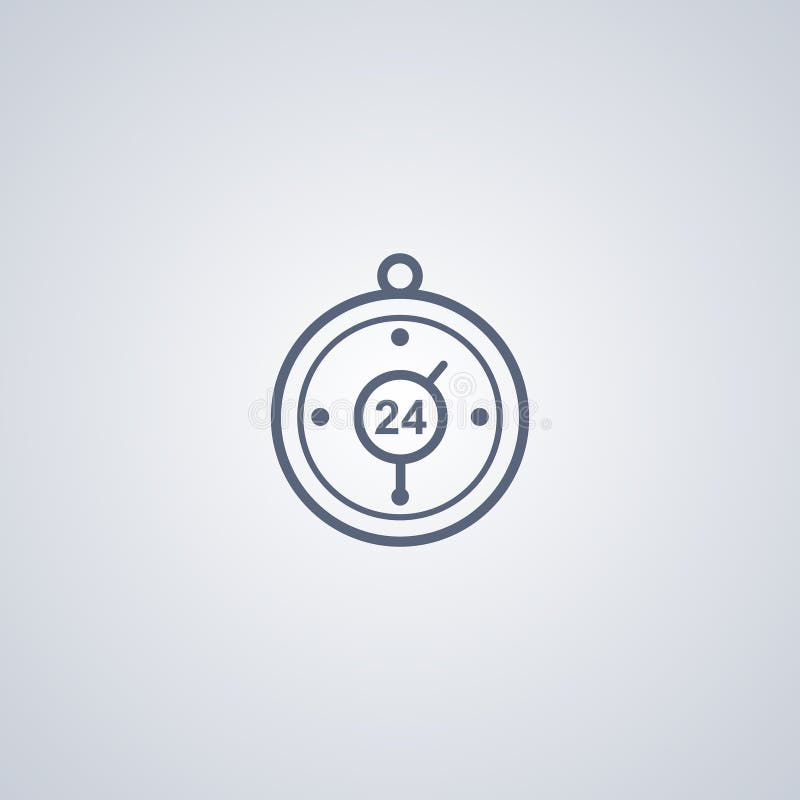 Stoppuhr, Timer, Vector Beste Flache Ikone Vektor Abbildung
