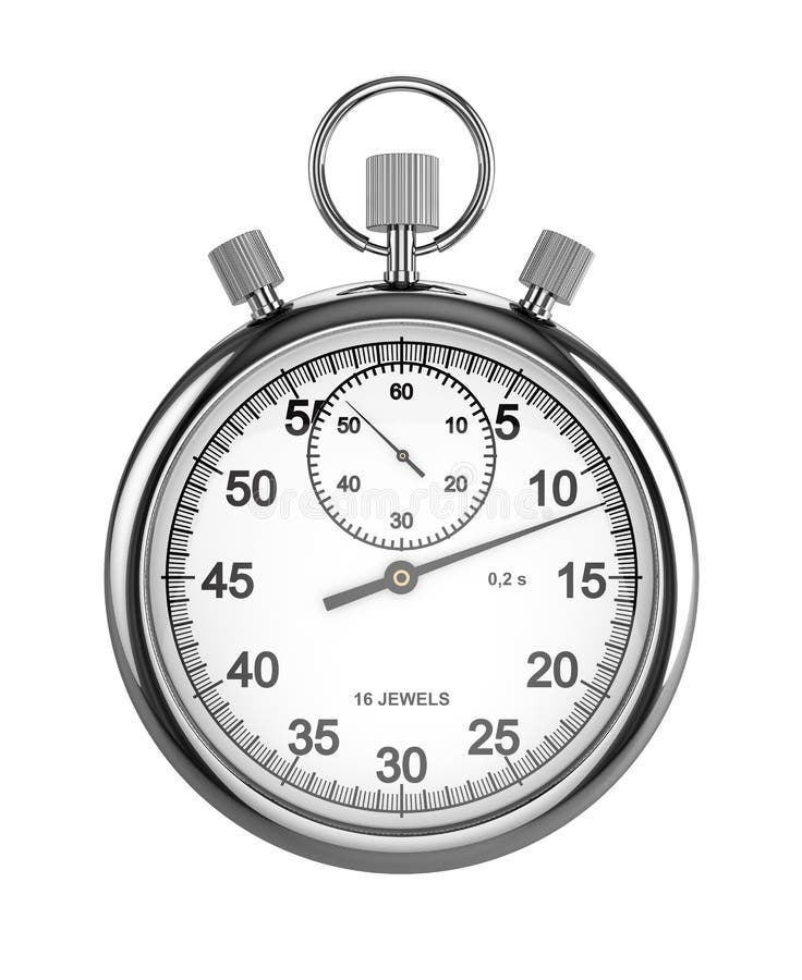 Stopwatch stock illustration. Illustration of chrome, time 2600269