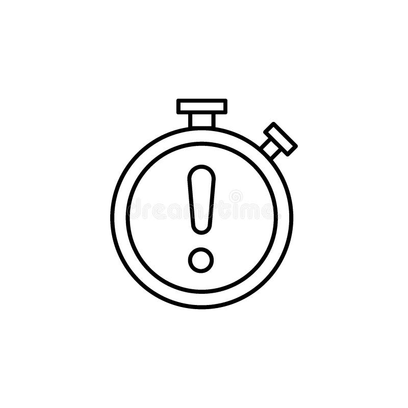 Stopwatch with exclamation symbol vector illustration decorative design ilustracja wektor