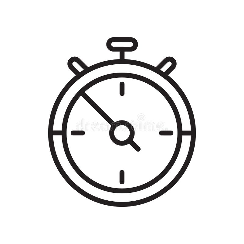 Stopwatch Icon Vector Sign and Symbol Isolated on White Background