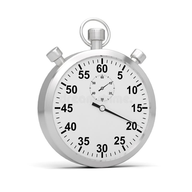 Stopwatch Time 3d Illustration Stock Illustration Illustration of