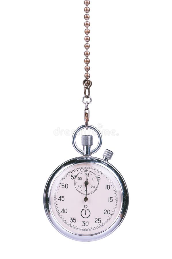 Stopwatch on a chain stock image. Image of competition 19149045