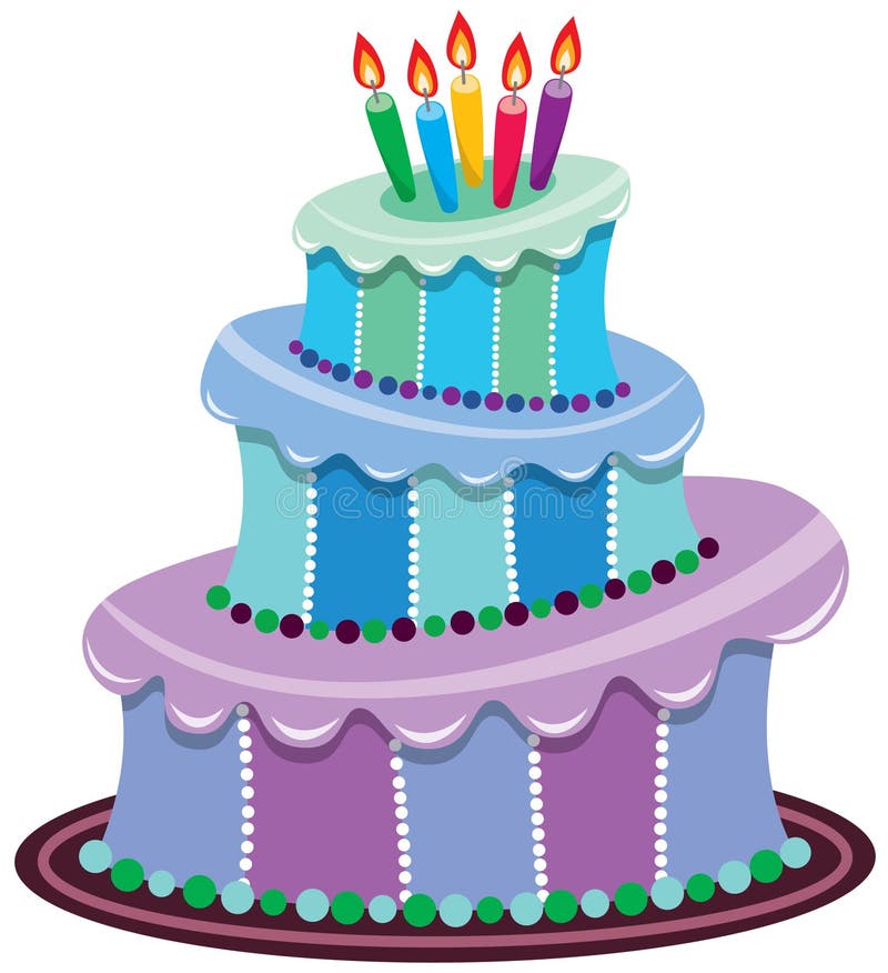 stor födelsedagcake vektor illustrationer stor födelsedagcake vektor illustrationer