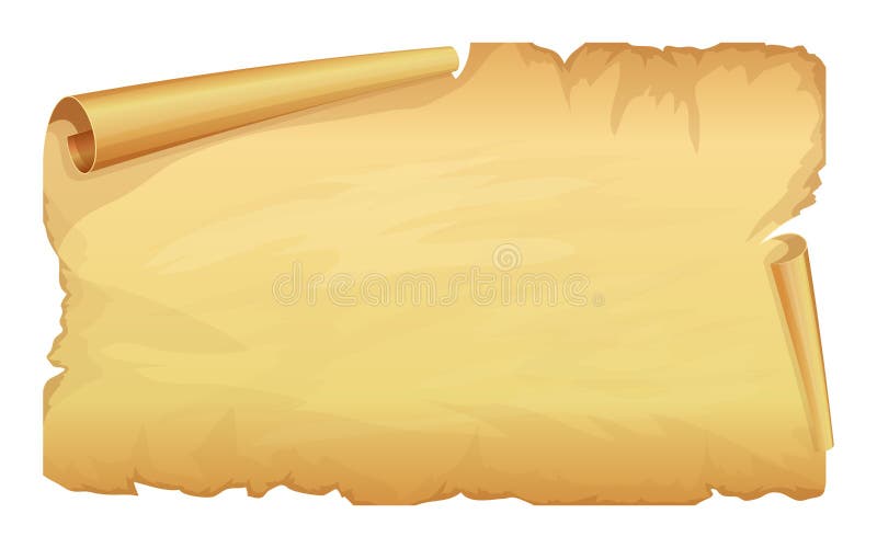 Stor guld- snirkel av pergament vektor illustrationer Stor guld- snirkel av pergament vektor illustrationer