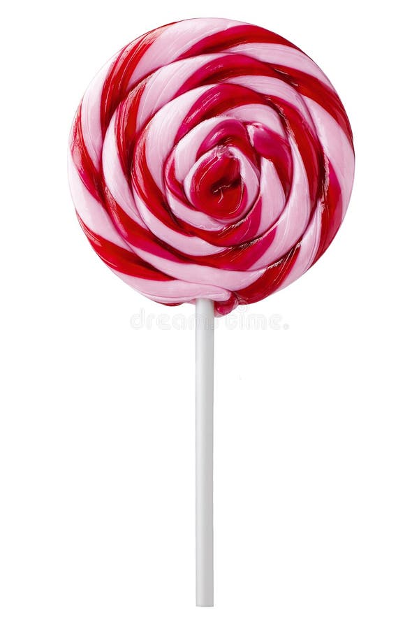 Stor isolerad rosa färgspiralSwirly klubba royaltyfri fotografi