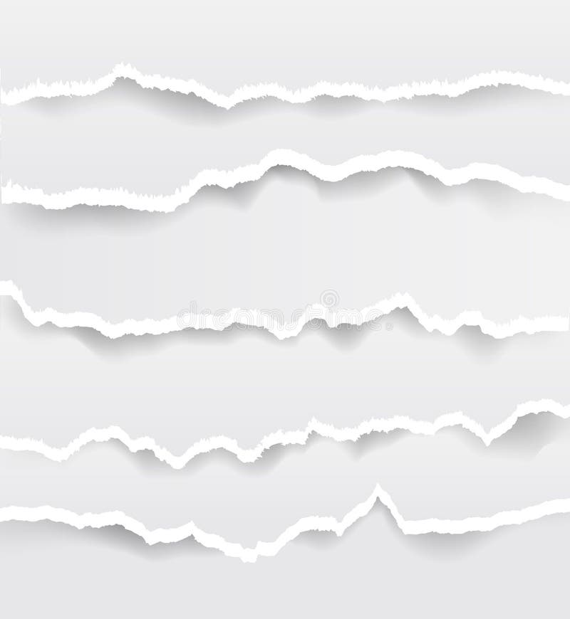 Stor uppsättning av tomma sönderrivna pappersark Vektoranmärkningen lappar samlingen med det klibbiga bandet stock illustrationer