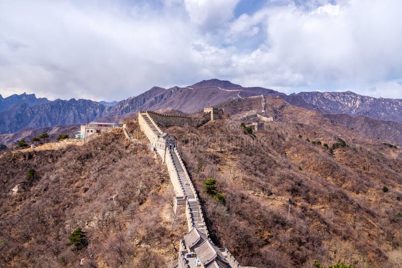 Stor vägg av Kina, Mutianyu avsnitt nära Peking arkivfoto Stor vägg av Kina, Mutianyu avsnitt nära Peking arkivfoto