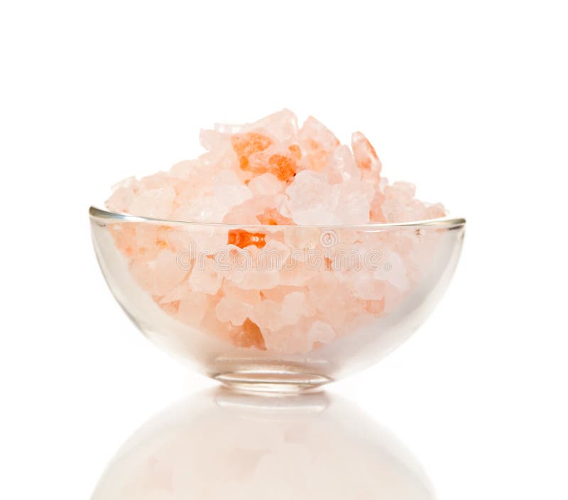 Stora rosa färger saltar, salta Himalayan rosa färger royaltyfri bild