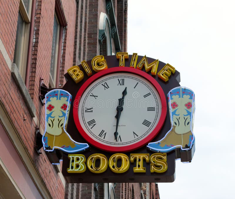 Stora Tid kängor, Nashville Tennessee royaltyfri bild Stora Tid kängor, Nashville Tennessee royaltyfri bild