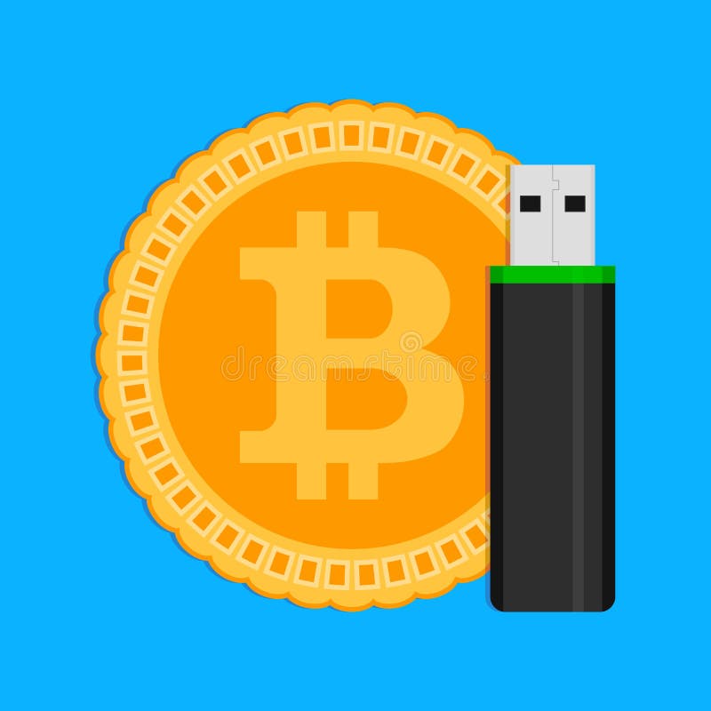 Cryptocurrency Cold Wallet Storage Stock Illustration ...