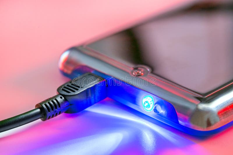 Tech devices connected to information. Technology concept stock image