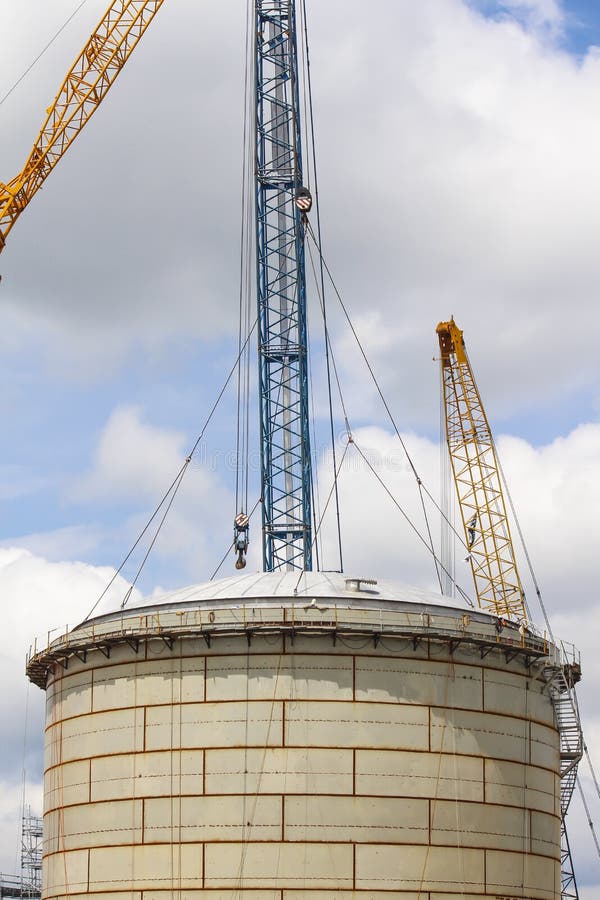 Storage tank construction stock photo. Image of industrial 27644804