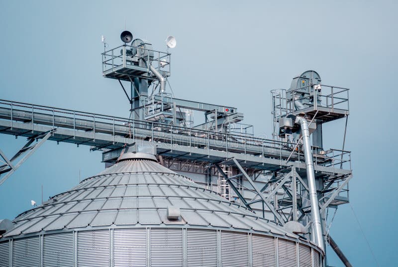 Storage Tanks Cultivated Agricultural Crops Processing Plant Stock