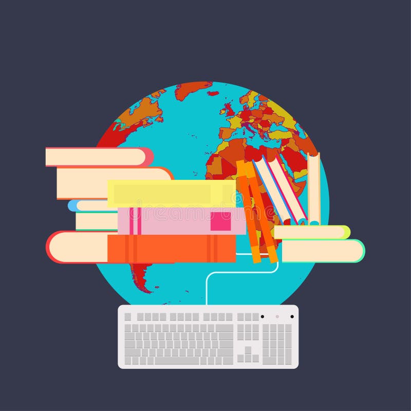 Store book literature information library. Bookstore page learn collection science symbol. Textbook studying vector template. Ser royalty free illustration Store book literature information library. Bookstore page learn collection science symbol. Textbook studying vector template. Ser royalty free illustration