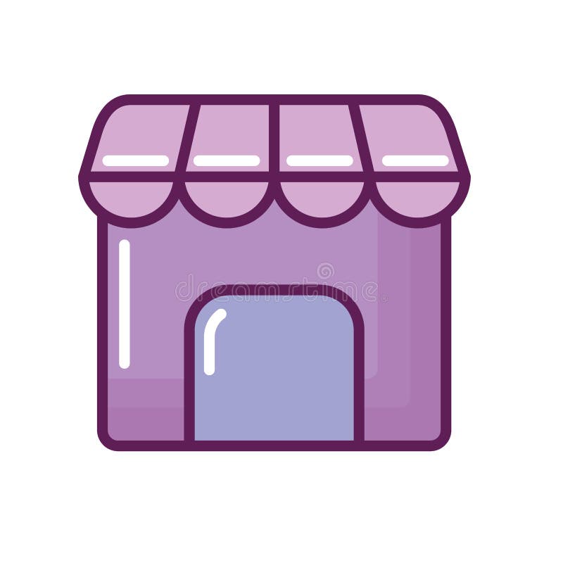 Store building front icon royalty free illustration
