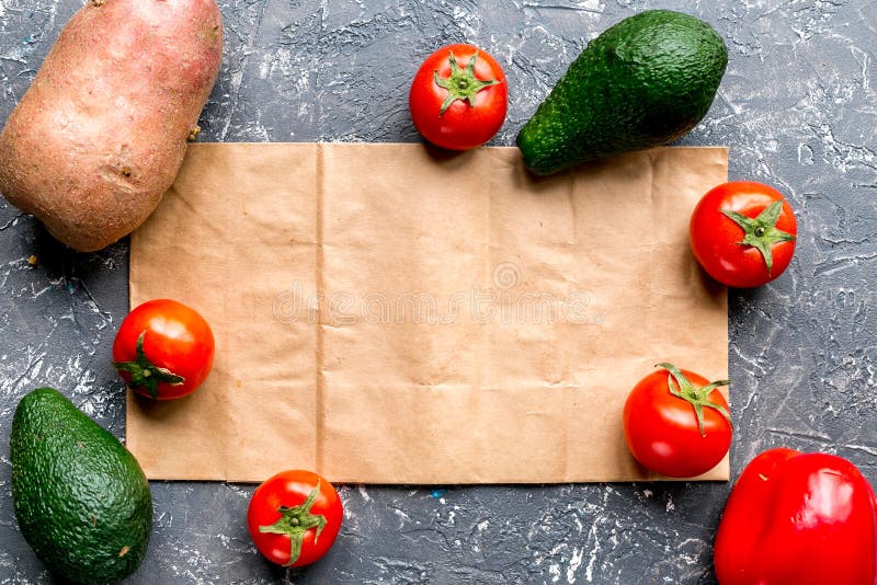 Download Store Concept With Vegetables And Paper Bag Table ...