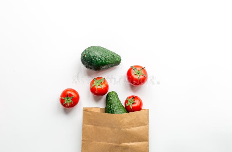 Download Store Concept With Vegetables And Paper Bag Table ...