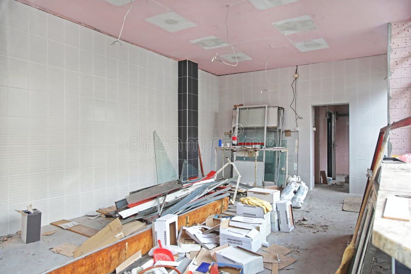 Store Construction stock photo. Image of tiles, commercial 76584360