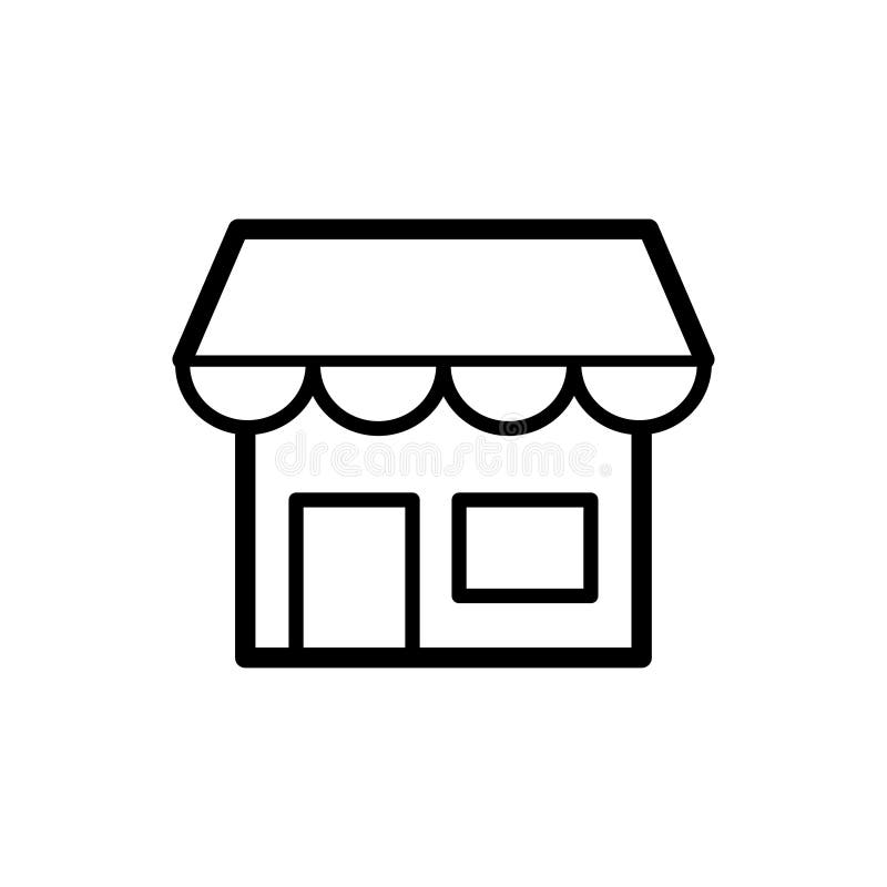 Store Front Icon Flat Vector Template Design Trendy Stock Vector